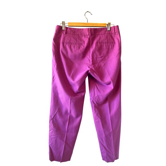 J.Crew | Fuchsia City Fit Wool-Blend Skimmer Pants | Size 6 - Picture 5 of 9